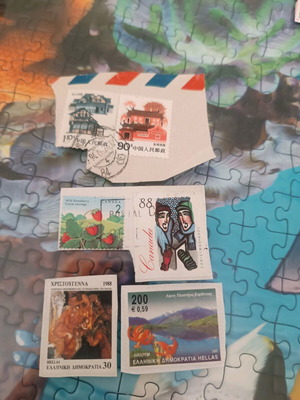 Stamps used, pack of 6 from various countries