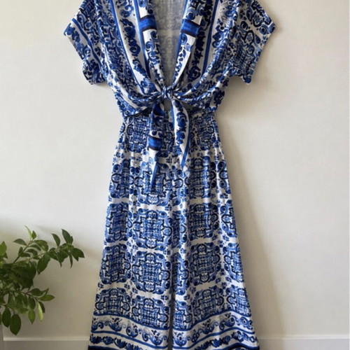 Women's summer set like new, blue, size M