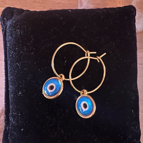 Earrings matakia new, gold color, dangling design
