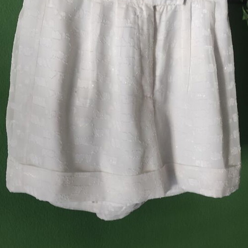 Naked shorts XS new, white, high-waisted with iridescent fabric