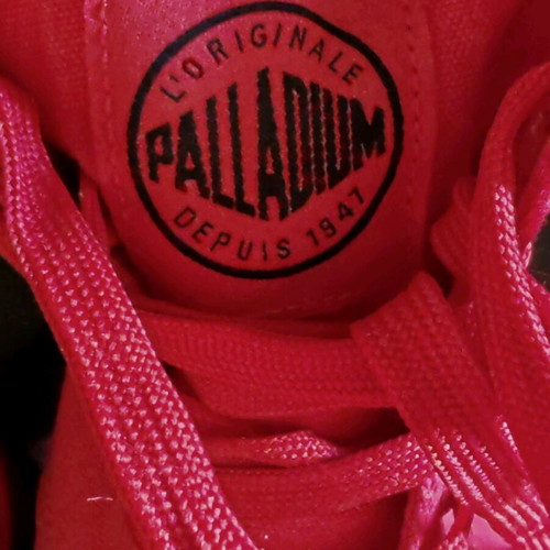 Palladium canvas boots like new, size 44, red