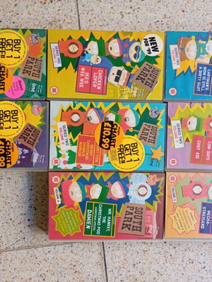 South Park VHS set of 8 tapes like new in English
