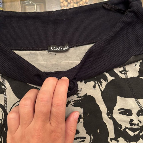 Rouhomania summer skirt like new, black and gray, with pockets