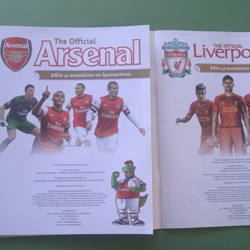 Football sticker books used, pack of 2