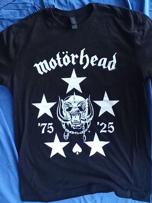 Motörhead 50 Years Anniversary T-Shirt size L, like new, Gildan