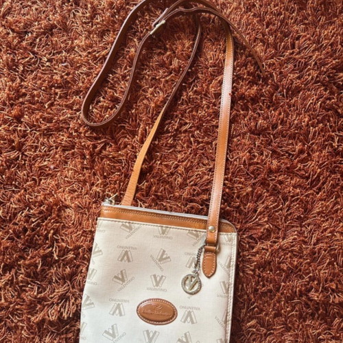 Valentino crossbody bag used, beige and brown