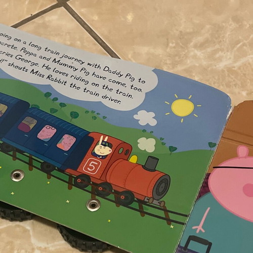 Peppa Pig George’s Train Ride children’s book used with wheels