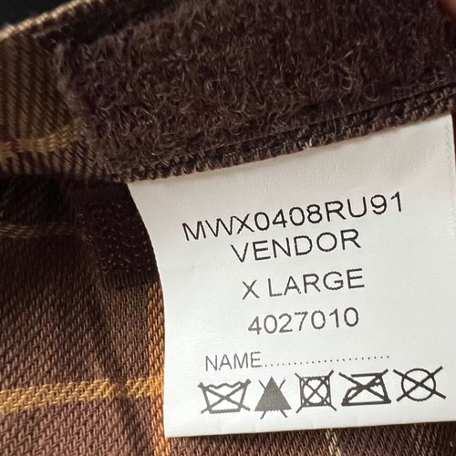 Barbour Vendor Wax Jacket new, rust brown and red, size XL