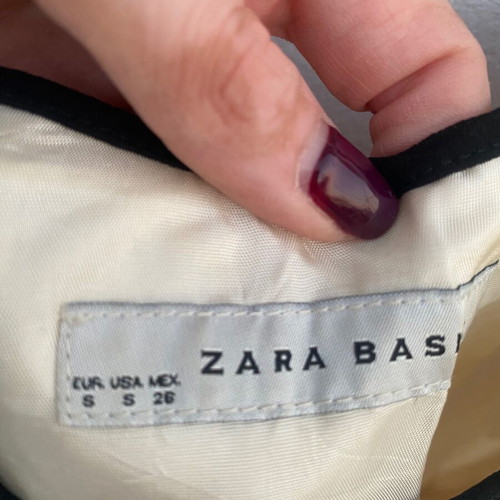 Zara blouse with ruffles used, size S, black and beige