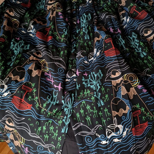 Karavan Clothing women's long skirt new, printed, size S/M