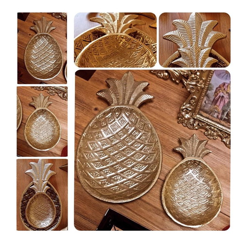 Table platters in pineapple shape, new, large and small