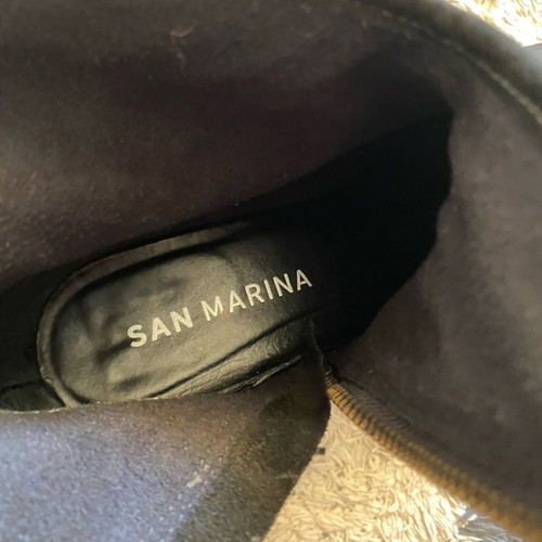 San Marina leather ankle boots used, black, size 39