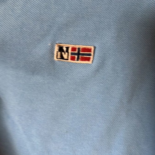Napapijri kids polo shirt used, blue, size 140 cm