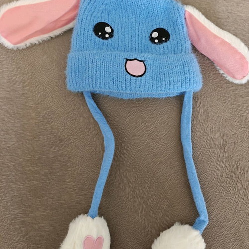 Children's hat with moving ears like new, multicolor