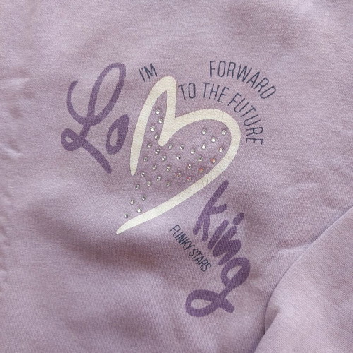 Funky tracksuit set for girl 5 years like new, purple-black