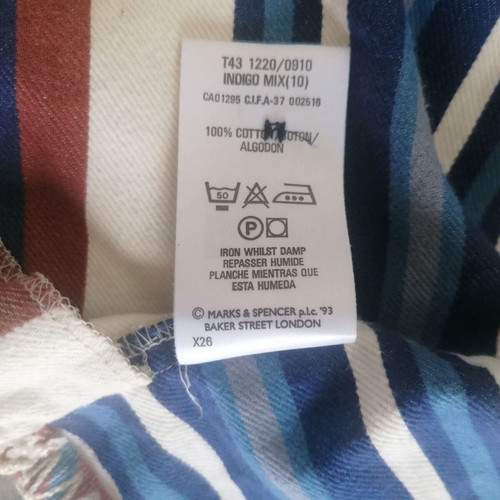 Retro cotton vest used, colorful, size M-L by Marks & Spencer