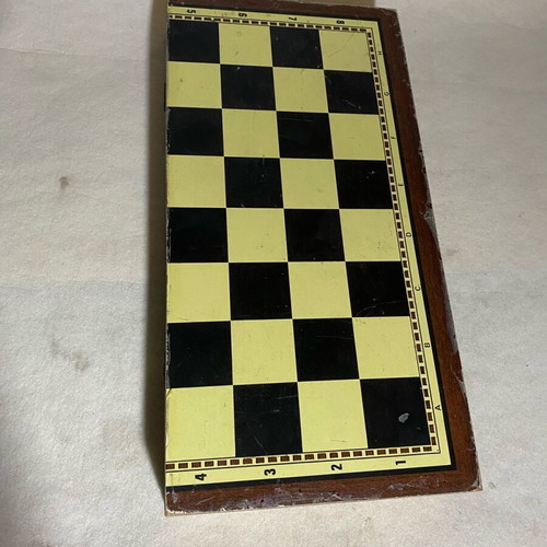 Wooden backgammon used 19x38 cm complete
