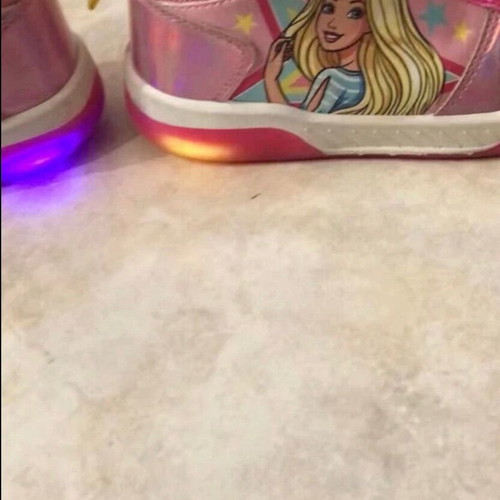 Barbie Kids Boots Size 29 Used Pink with Lights