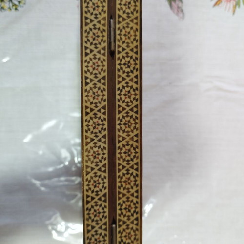Handmade backgammon with mother-of-pearl small new from solid wood