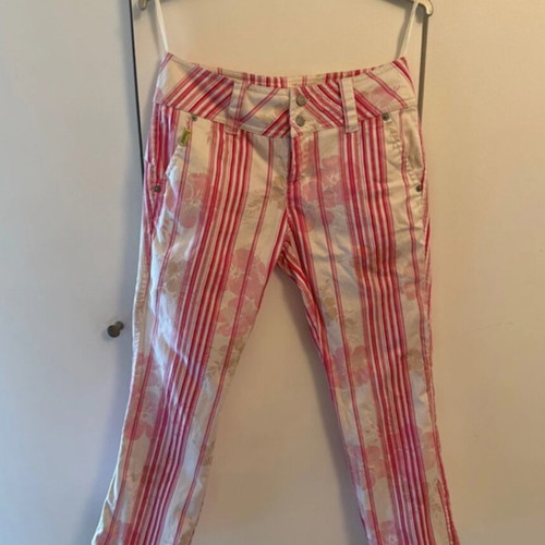 Toi&Moi Capri pants used, size S, white and pink