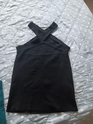 Topshop black halterneck top small like new