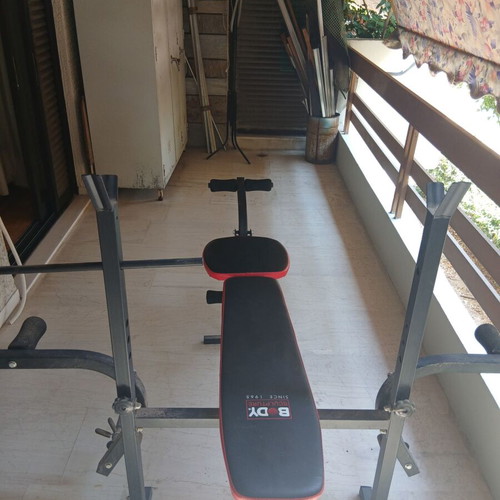 Body Sculpture Foldable Weight Bench BW-2810 with Pull-up Bar and Weights