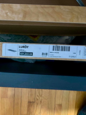 IKEA Luröy semi-double bed with mattress and slats, wenge color