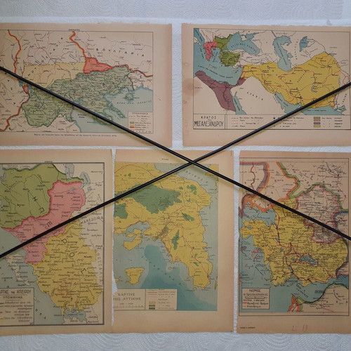 Greek maps pack of 28 from early 1950s, like new