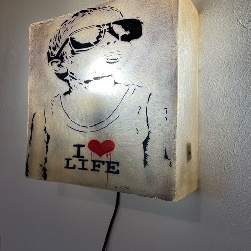 Φωτιστικό lightbox σαν καινούργιο για τοίχο ή ράφι