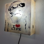 Φωτιστικό lightbox σαν καινούργιο για τοίχο ή ράφι