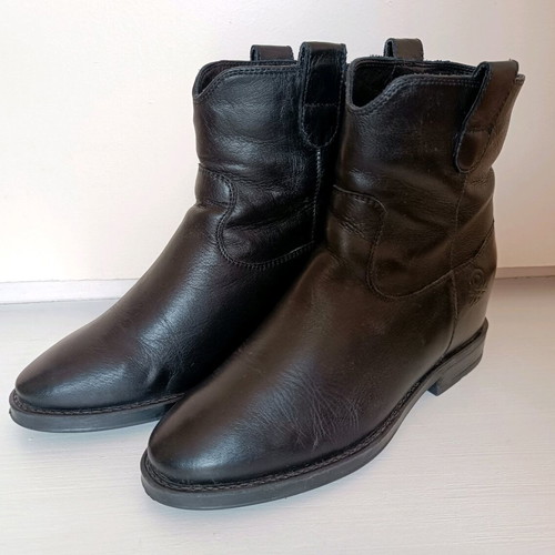 Benetton Leather Ankle Boots Like New, Black, Size 37