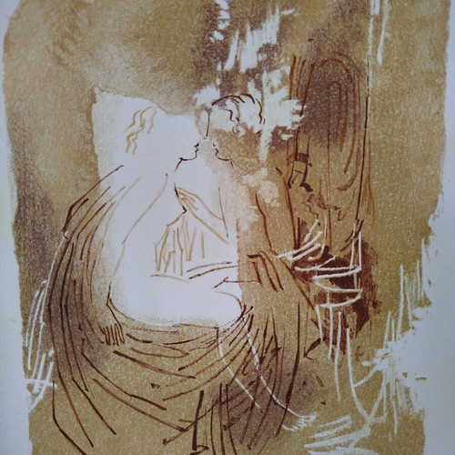 Erotas silk screen print by G. Varlamos, signed and numbered