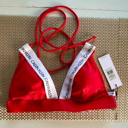 Bikini top Calvin Klein καινούργιο, μέγεθος S, άσπρο και κόκκινο