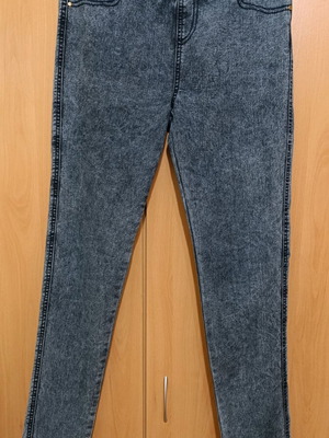 Denim Blue Denim Type Leggings Like New, Size M