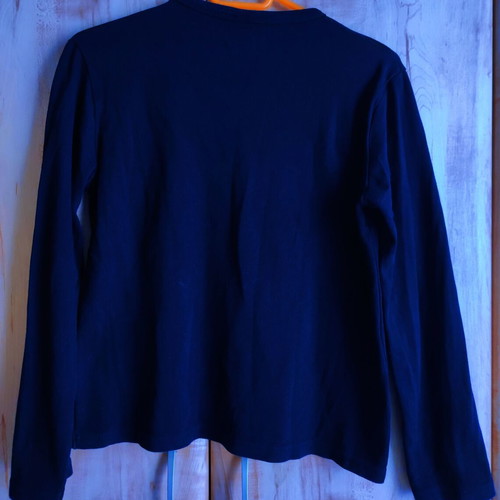 Cotton black sweater with pirate skull print used, medium size