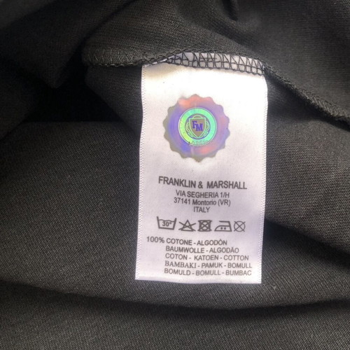Franklin & Marshall T-shirt new men's M-L black and gray cotton