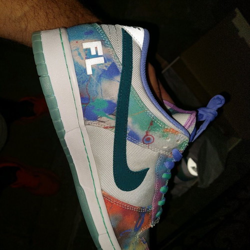 Nike Sb Dunk Futura Laboratories sneakers new, size 45, white and blue