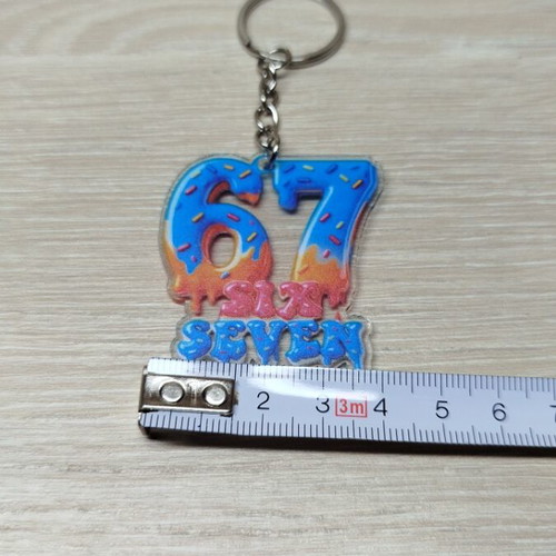 Keychain 67 multicolored acrylic new