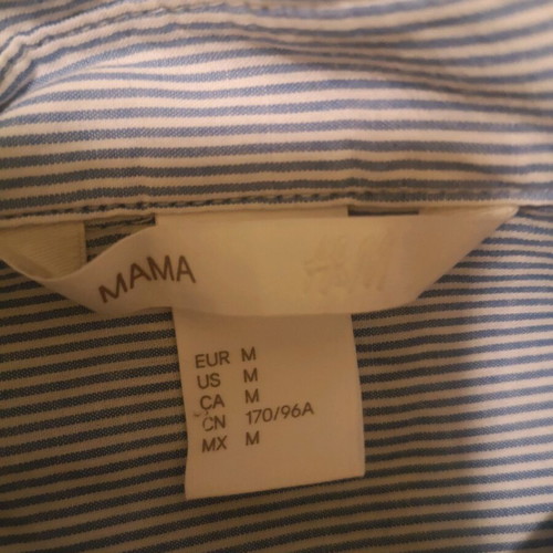 H&M Maternity and Nursing Shirt like new, striped blue and white, size M