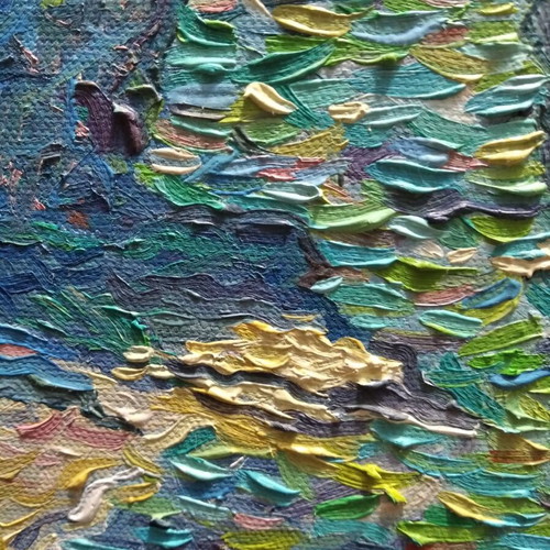 Oil painting new with impasto technique 20x30 cm