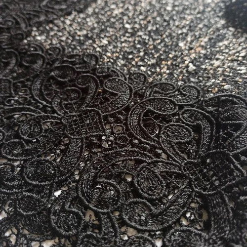 Zara blouse Large, black lace and tweed weave, like new condition