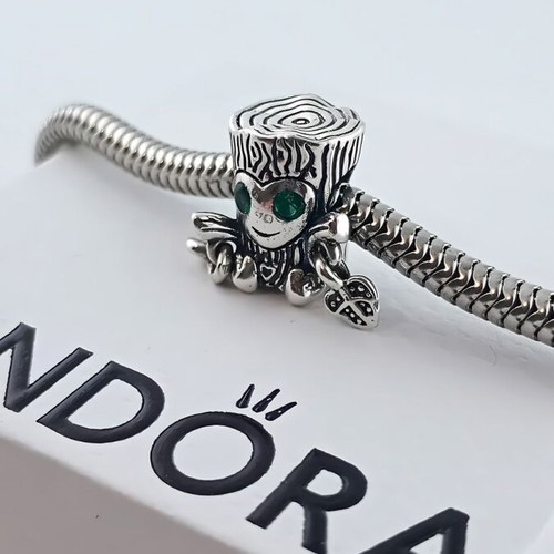 Pandora Forest Monster Charm new, silver and green magical creature