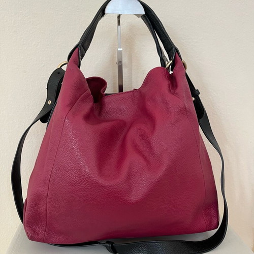 Furla crossbody bag gray and pink like new with light metal marks