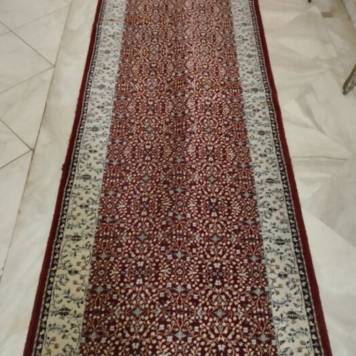 Wool runner rug used, excellent quality, 2.52x0.99m