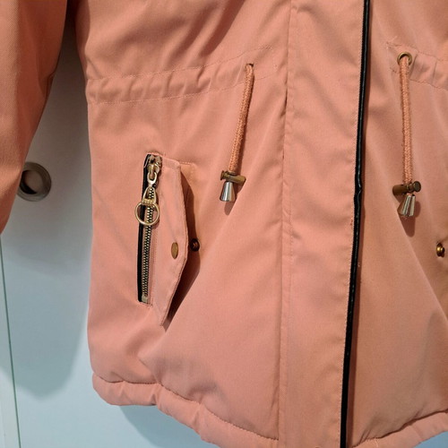 Energiers thick pink jacket with hood for 10 years old, 140 cm like new