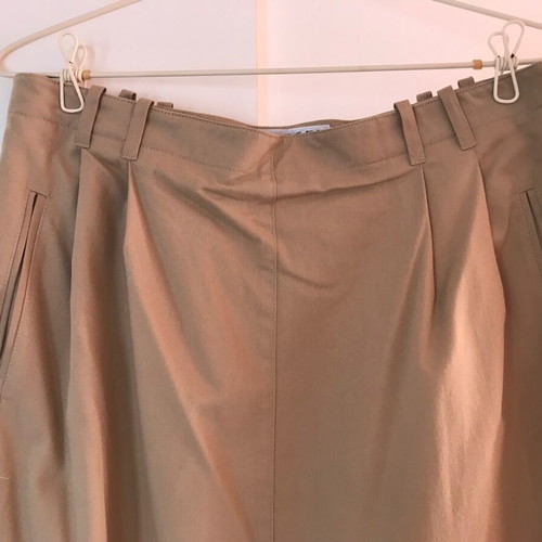 Vintage Jaeger skirt used, beige, 100% cotton, size XXL