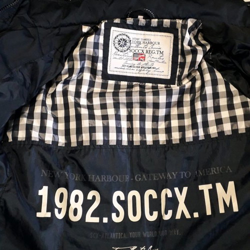 Insulated jacket used with detachable hood, blue, size 146 cm