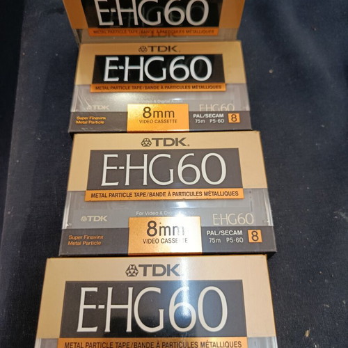 Λοτ 4 σφραγισμένες κασέτες κάμερας TDK E-HG60