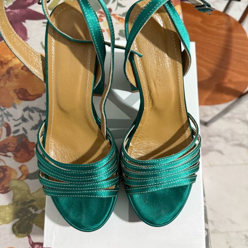 Gianna Kazakou sandals like new, green, size 38