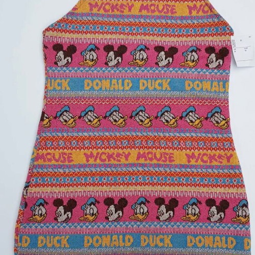 Zara Disney Donald Duck knit dress, pink multi